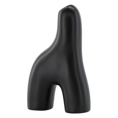 zwarte keramische vaas 16 cm afbeelding 8