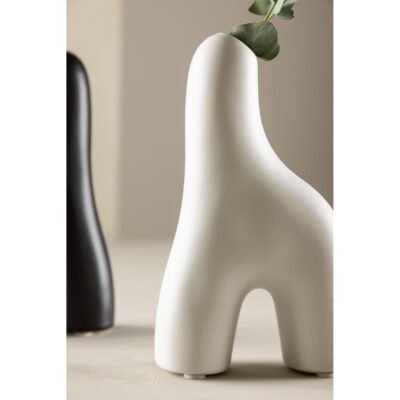 witte keramische vaas 16 cm afbeelding 10