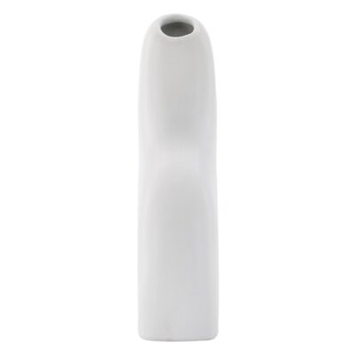 witte keramische vaas 16 cm afbeelding 4