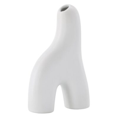 witte keramische vaas 16 cm afbeelding 6