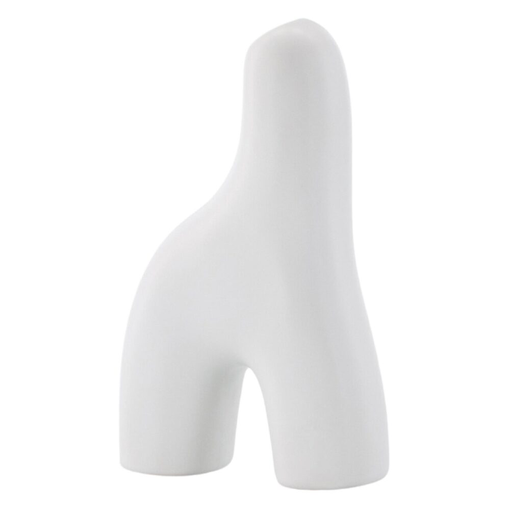 witte keramische vaas 16 cm afbeelding 8
