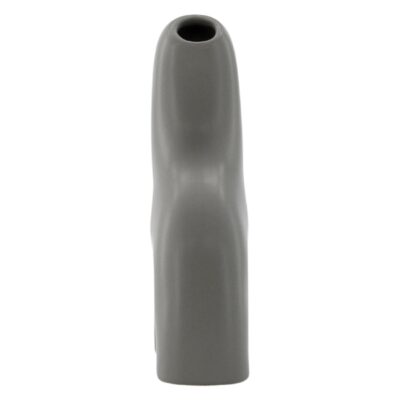 donkergrijze keramische vaas 16 cm afbeelding 4