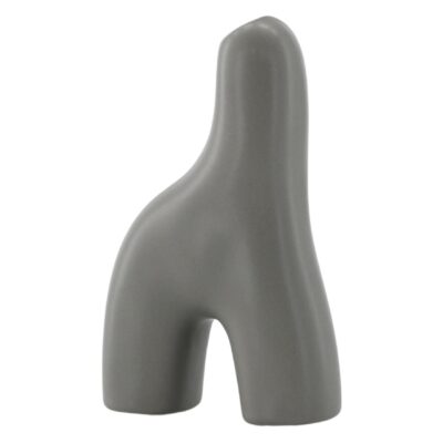 donkergrijze keramische vaas 16 cm afbeelding 8