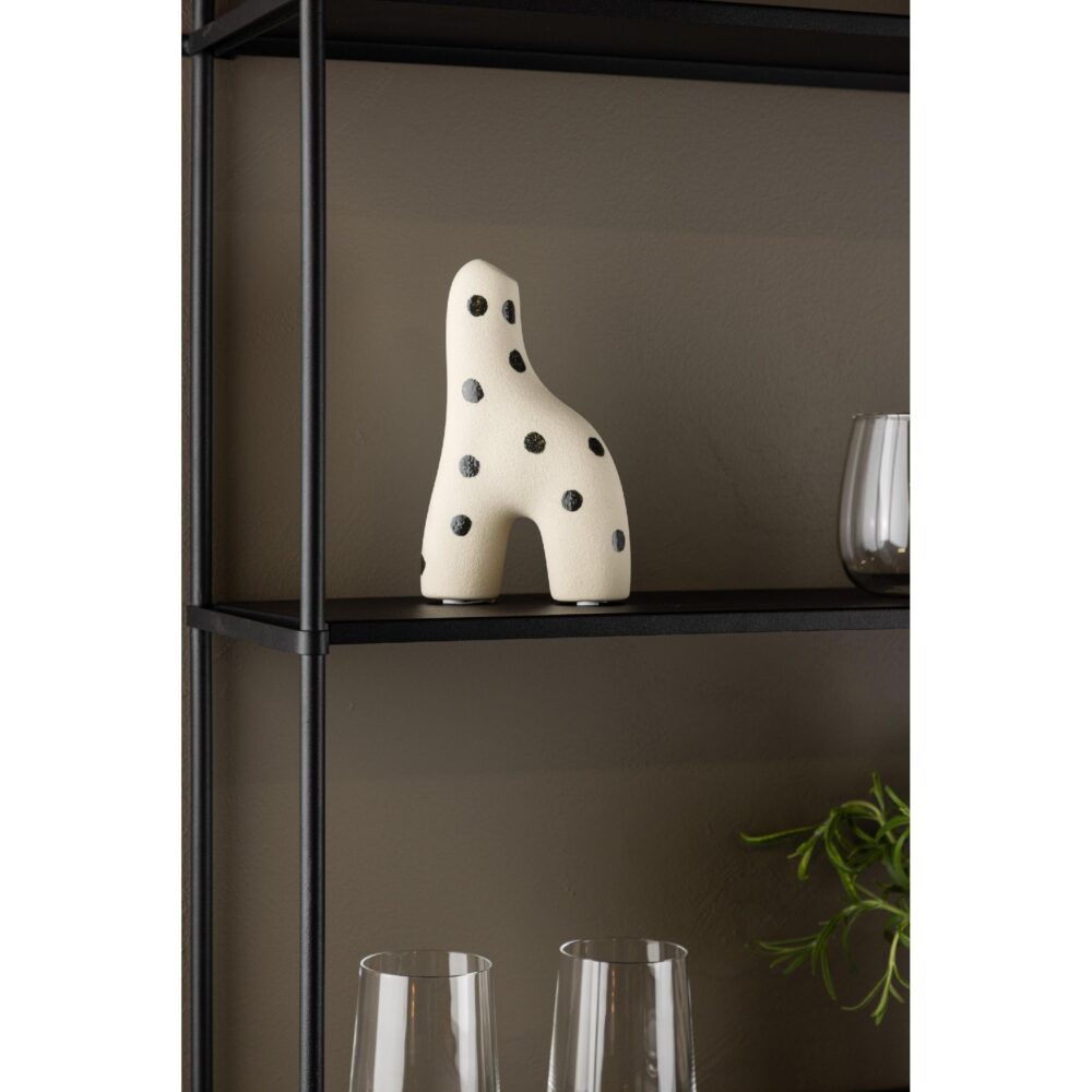 witte keramische vaas met zwarte stippen afbeelding 9