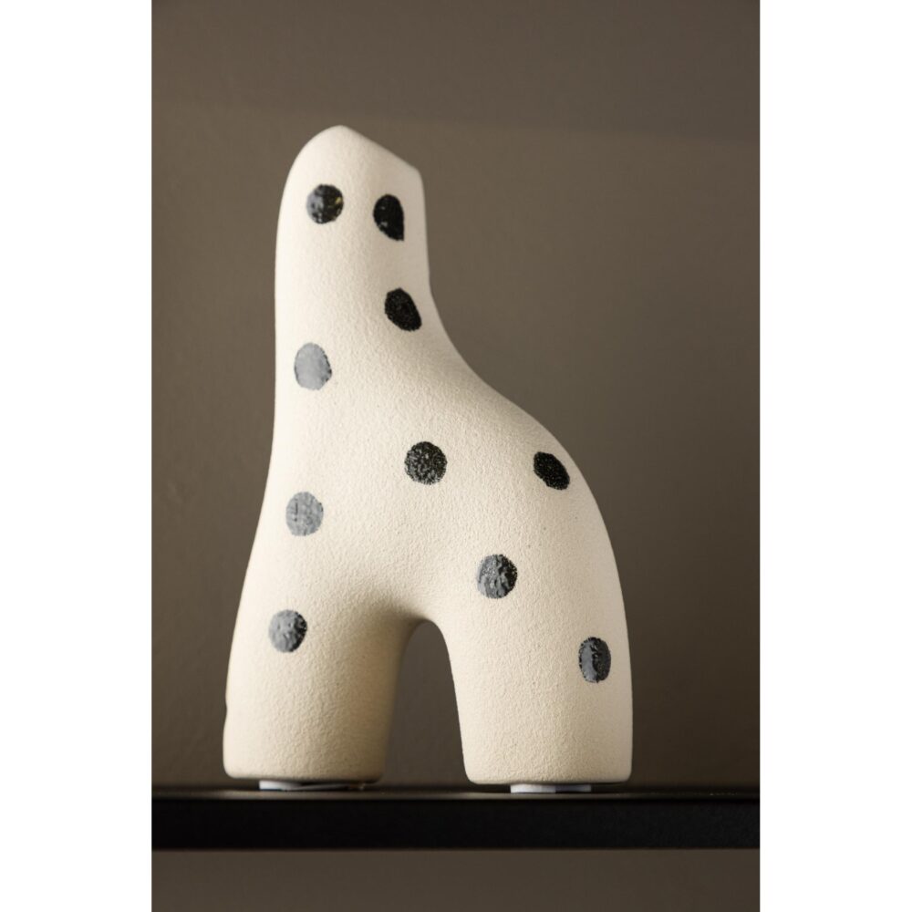 witte keramische vaas met zwarte stippen afbeelding 10