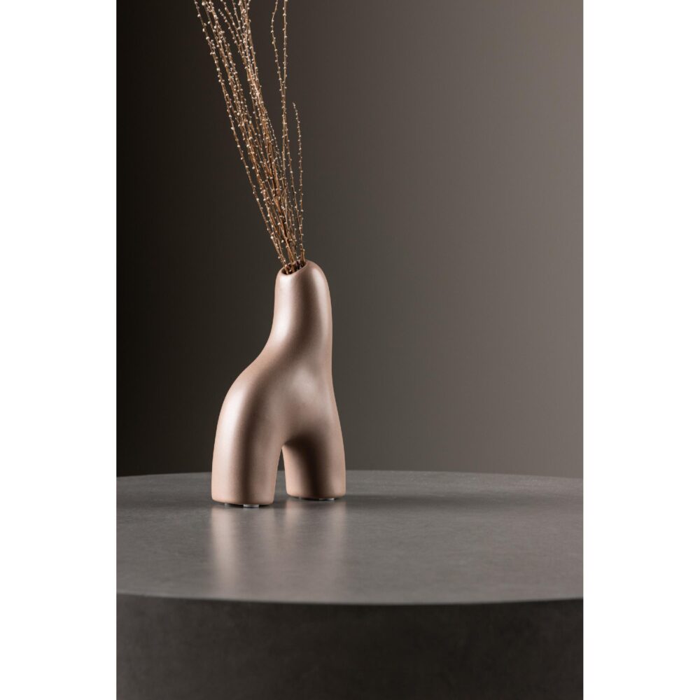 bruine keramische vaas 16 cm afbeelding 9