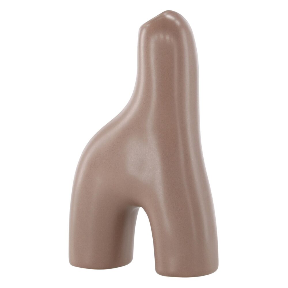bruine keramische vaas 16 cm afbeelding 8