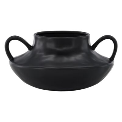 zwarte keramische bloempot afbeelding 1
