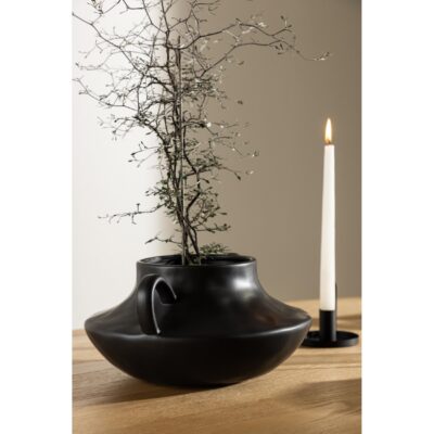 zwarte keramische bloempot afbeelding 3