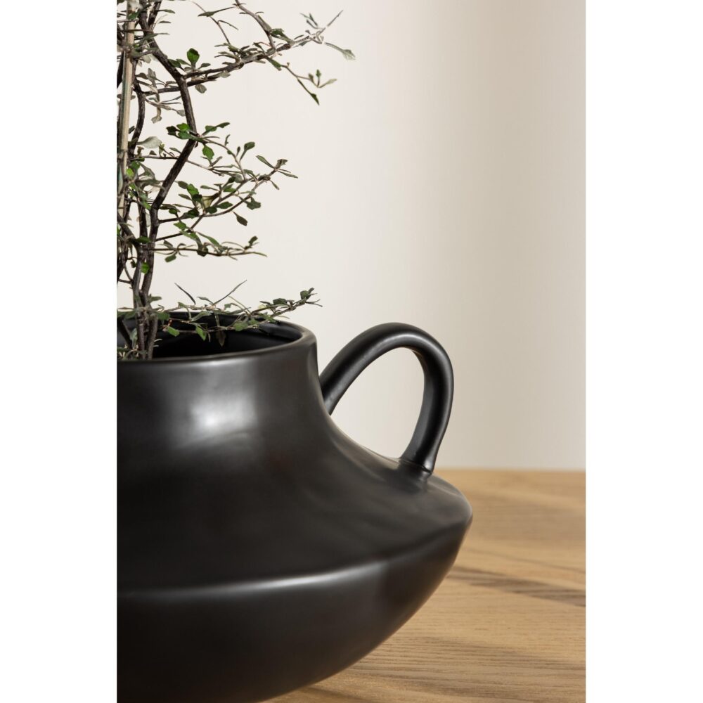 zwarte keramische bloempot afbeelding 4