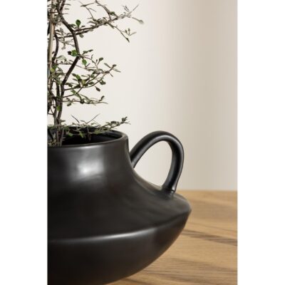 zwarte keramische bloempot afbeelding 4