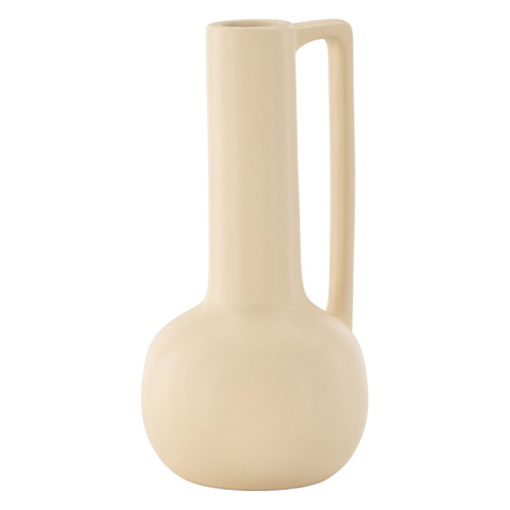 gele keramische bloemenvaas 36 cm afbeelding 3