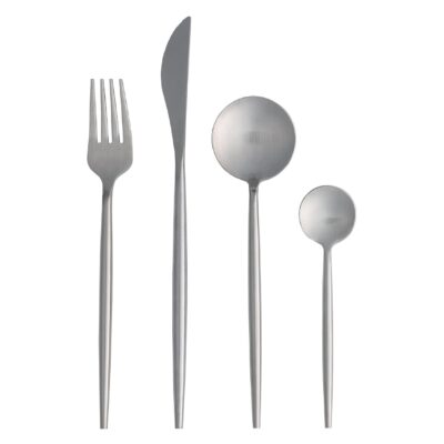24-delige RVS zilveren bestekset afbeelding 1