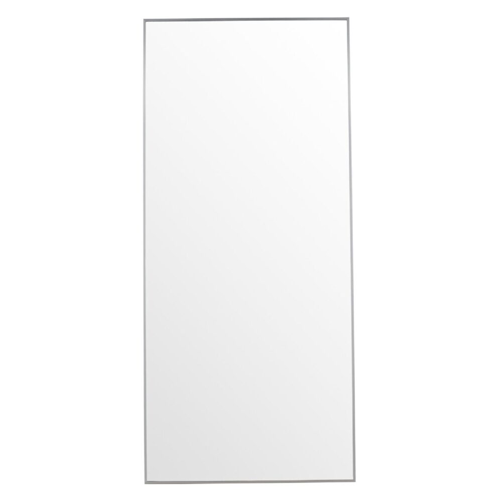 grote rechthoekige wandspiegel hal 85x190 zilver afbeelding 1