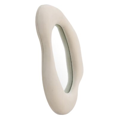organische beige wandspiegel fluweel 49x70 afbeelding 6
