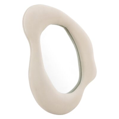 organische beige wandspiegel fluweel 49x70 afbeelding 7