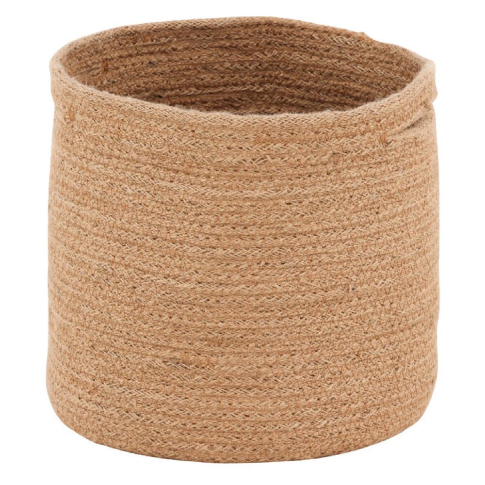 jute ronde opbergmand met handvatten afbeelding 1