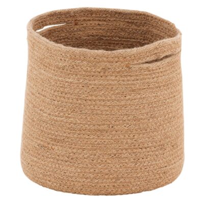 jute ronde opbergmand met handvatten afbeelding 2