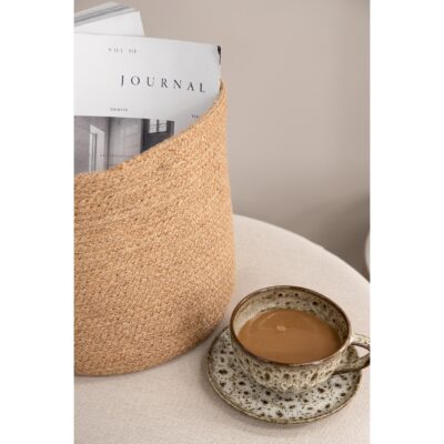 jute ronde opbergmand met handvatten afbeelding 4