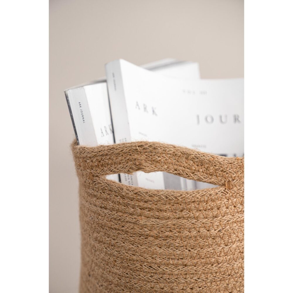 jute ronde opbergmand met handvatten afbeelding 5