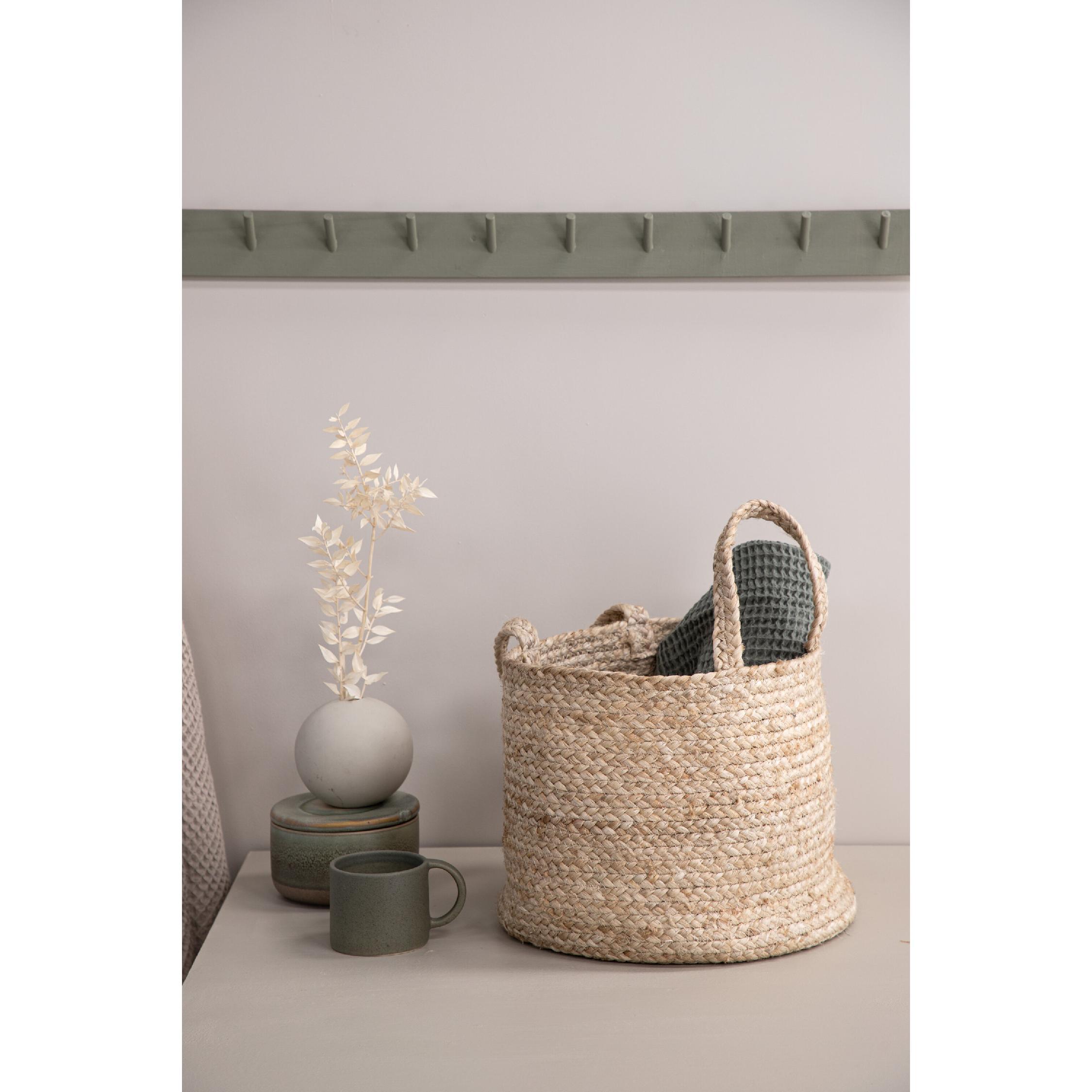witte jute opbergmand rond afbeelding 3