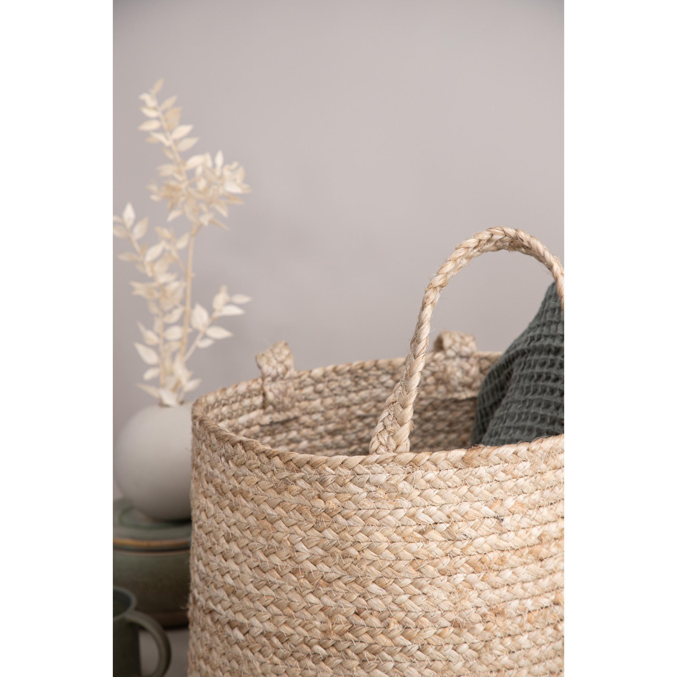 witte jute opbergmand rond afbeelding 4