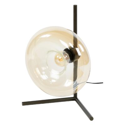 amber glazen tafellamp Lume afbeelding 1