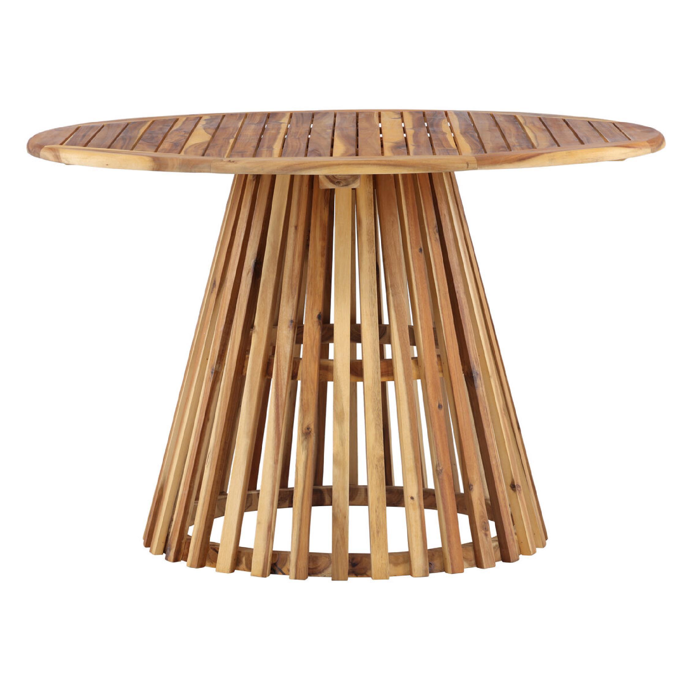 ronde acaciahouten tuintafel 120 cm afbeelding 1