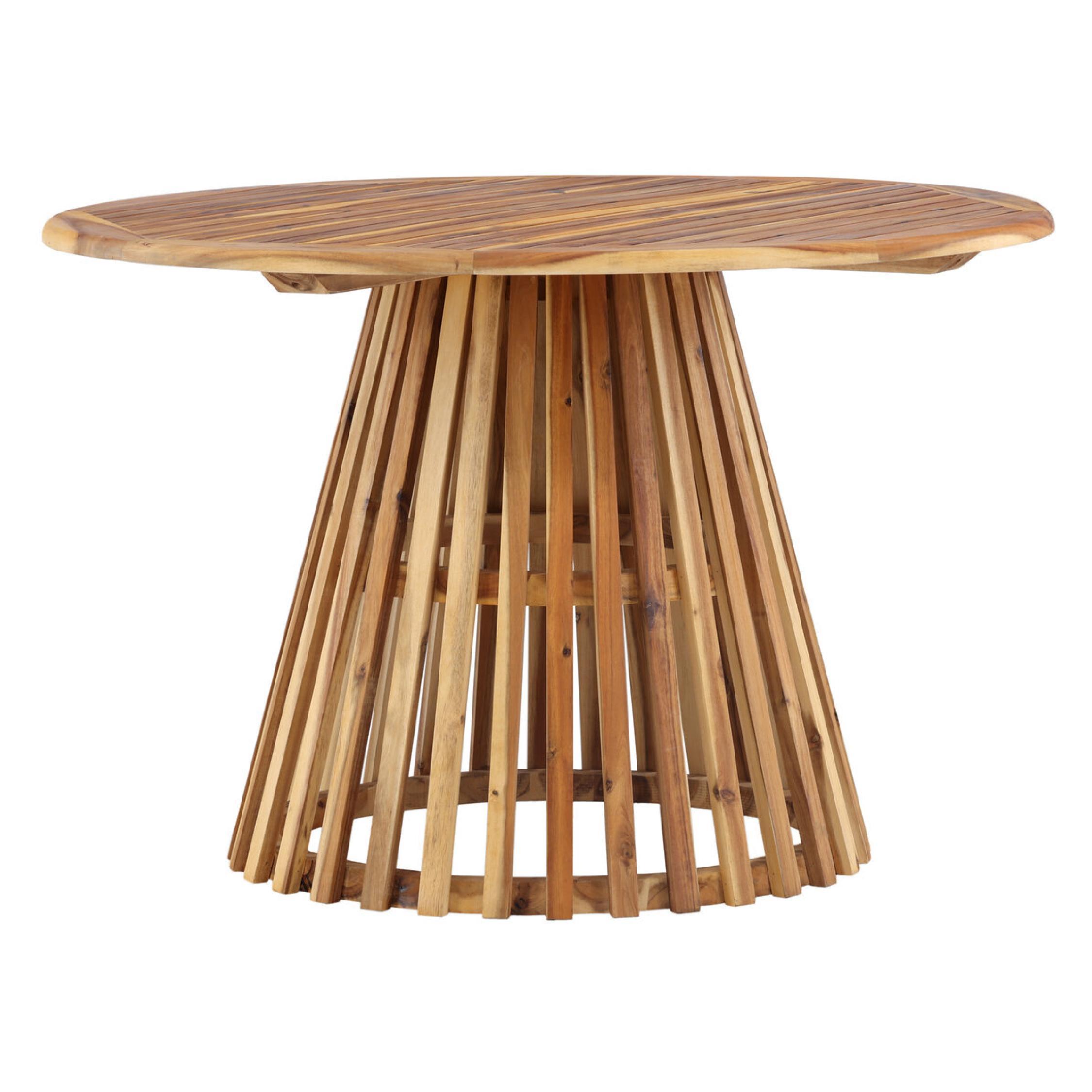 ronde acaciahouten tuintafel 120 cm afbeelding 2