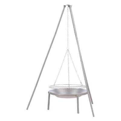 zilveren stalen vuurschaal voor tuin afbeelding 1