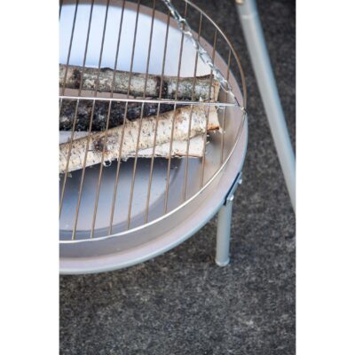 zilveren stalen vuurschaal voor tuin afbeelding 4