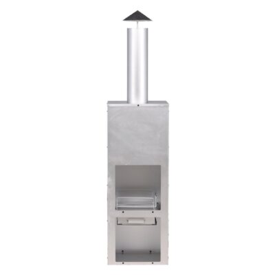 zilveren buitenhaard met schoorsteen afbeelding 2