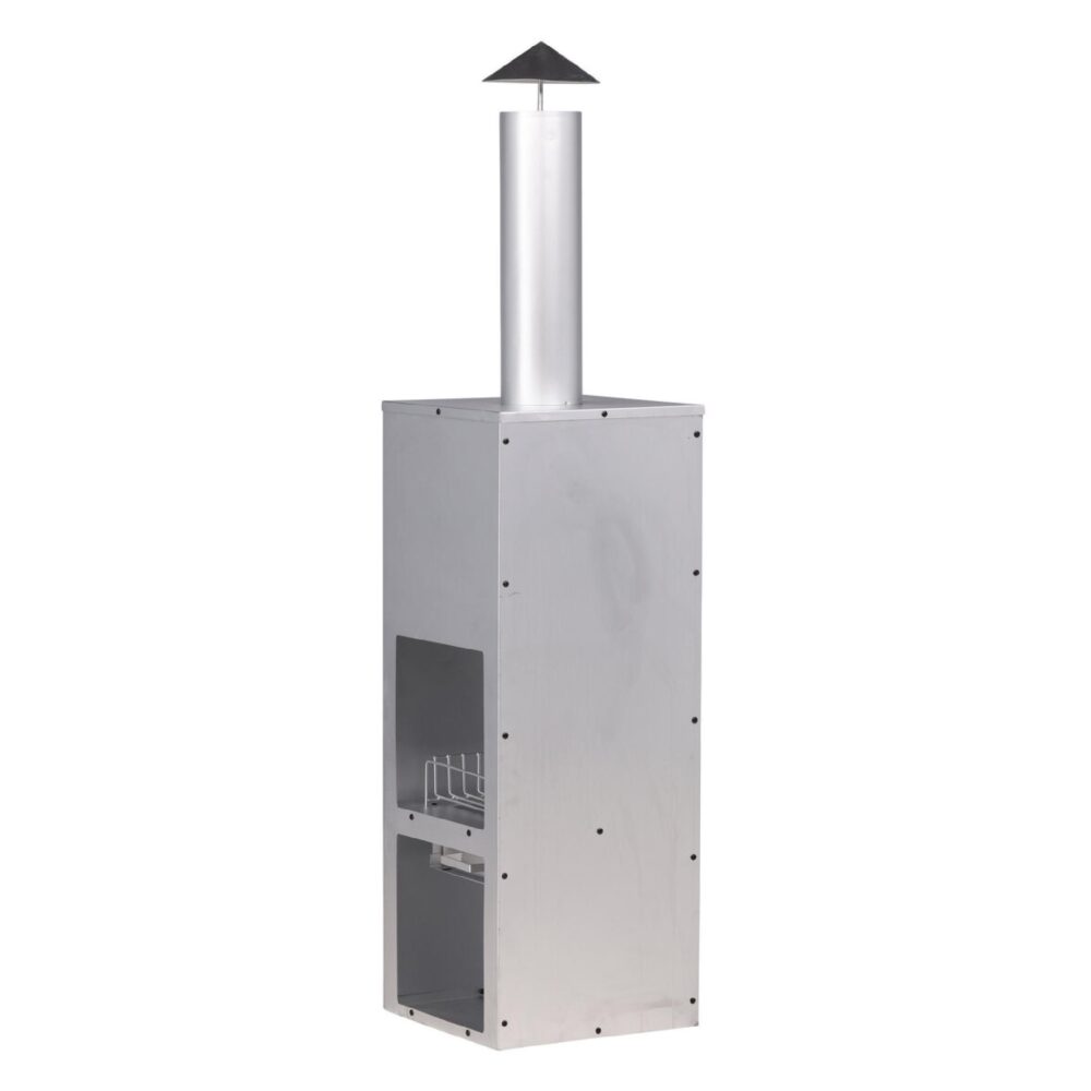 zilveren buitenhaard met schoorsteen afbeelding 3