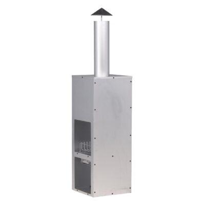 zilveren buitenhaard met schoorsteen afbeelding 3