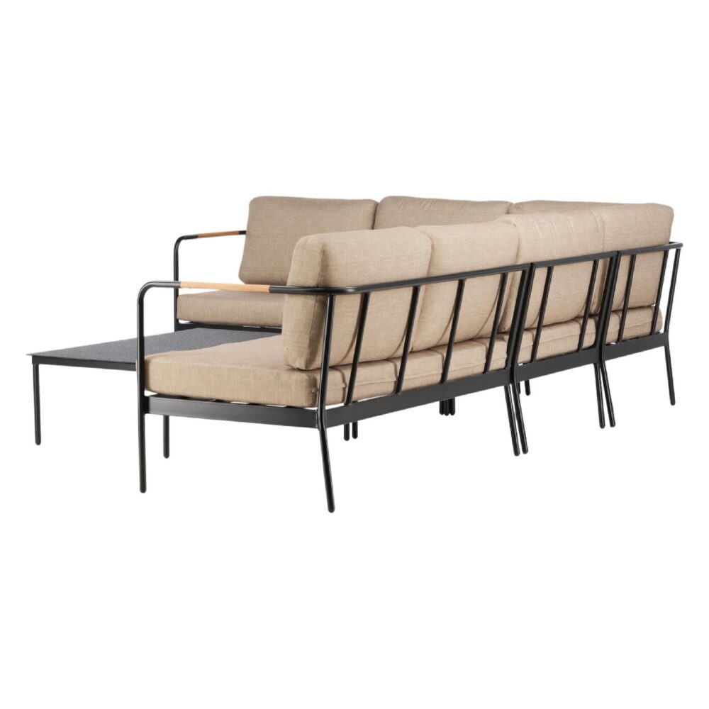 Nest of Nora hoek loungeset zwart staal afbeelding 5