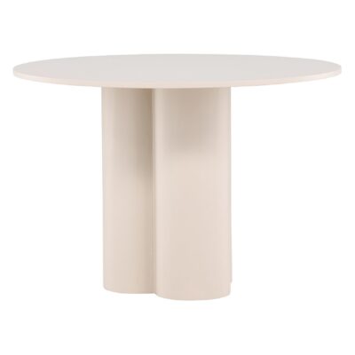 ronde beige eettafel 110 cm afbeelding 2