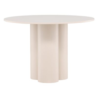ronde beige eettafel 110 cm afbeelding 3