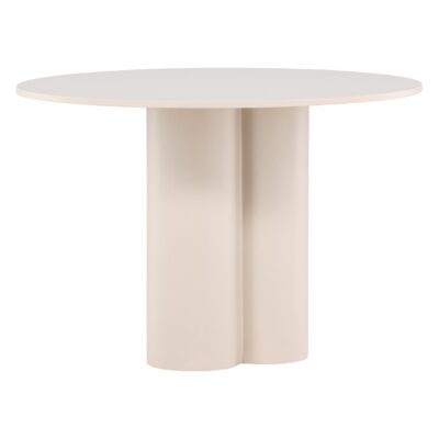 ronde beige eettafel 110 cm afbeelding 4
