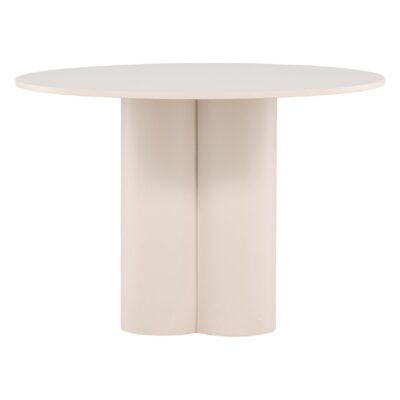 ronde beige eettafel 110 cm afbeelding 5