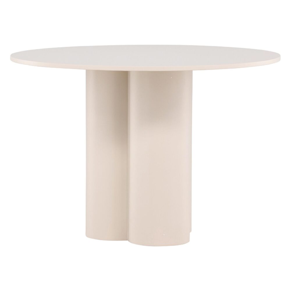 ronde beige eettafel 110 cm afbeelding 6