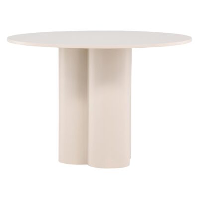 ronde beige eettafel 110 cm afbeelding 6