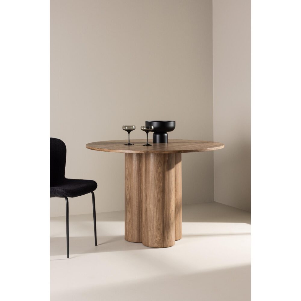 ronde eettafel 110 cm bruin afbeelding 7