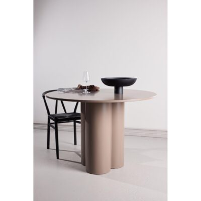 ronde eettafel 110 cm donkerbruin afbeelding 3