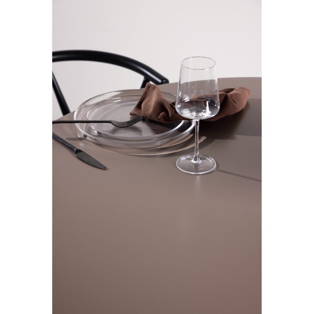 ronde eettafel 110 cm donkerbruin afbeelding 5