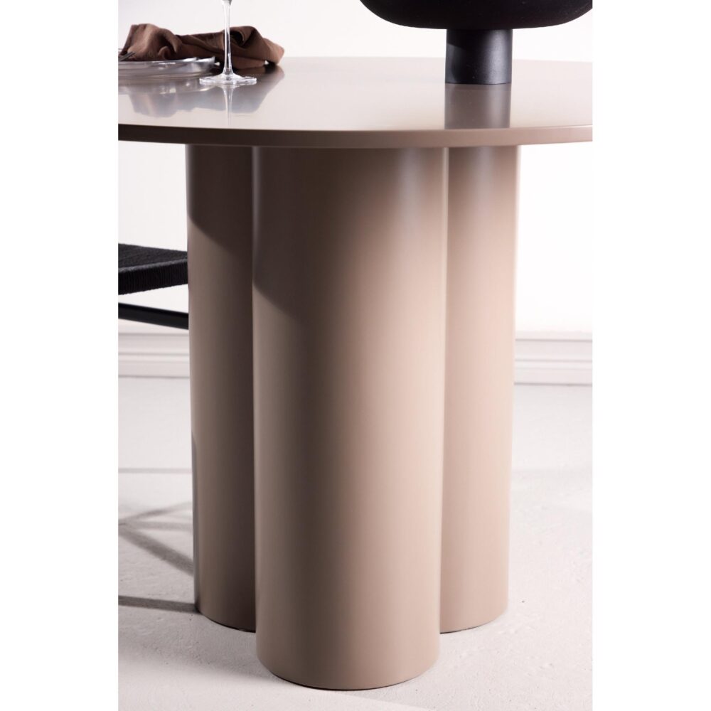 ronde eettafel 110 cm donkerbruin afbeelding 7