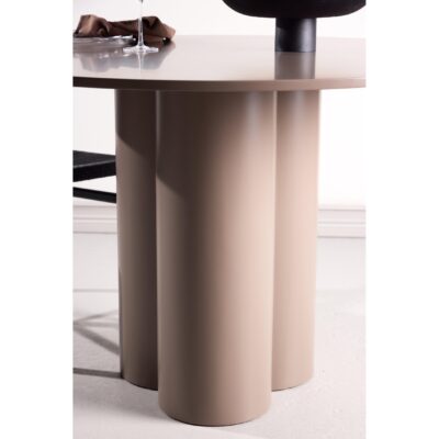 ronde eettafel 110 cm donkerbruin afbeelding 7