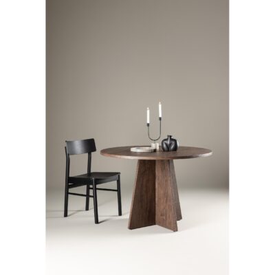 ronde eettafel 110 cm mocca houtfineer Kuna afbeelding 4