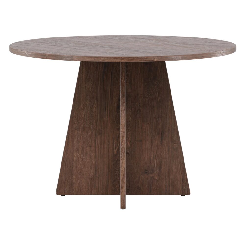 ronde eettafel 110 cm mocca houtfineer Kuna afbeelding 1