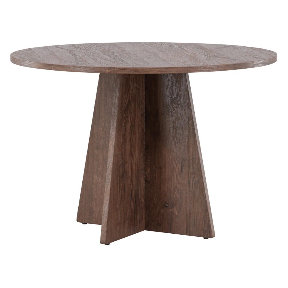 ronde eettafel 110 cm mocca houtfineer Kuna afbeelding 2