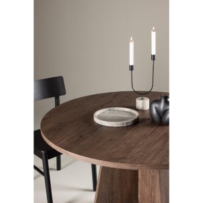 ronde eettafel 110 cm mocca houtfineer Kuna afbeelding 5